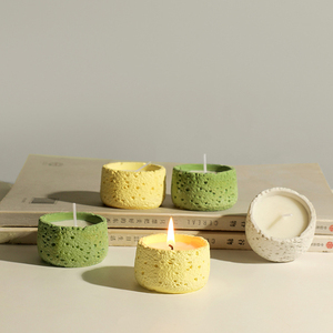 Eco-vriendelijke lege beker decoratie voor thuis, aromatherapie, betonnen kaarsenhouder, meteorietvorm, cementen kaarsenhouder, cadeau - Product Image 2
