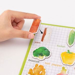 Libro de Rompecabezas Magnéticos de Frutas y Verduras para Niños y Niñas, Juego Educativo Temprano para el Desarrollo Cognitivo - Product Image 2