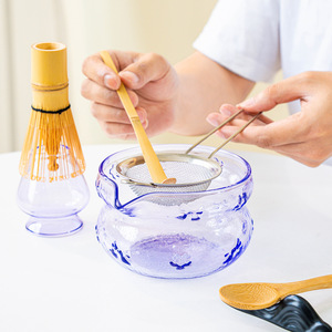Astief Caja de regalo impresa personalizada Bebida Azul claro Rosa <span class=keywords><strong>Matcha</strong></span> Vidrio <span class=keywords><strong>Matcha</strong></span> Herramientas para hacer té Juego de cuencos <span class=keywords><strong>con</strong></span> pico - Product Image 2