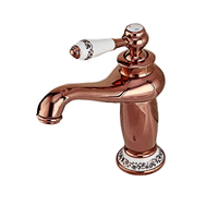 Robinet de lavabo traditionnel européen antique en laiton à poignée unique, montage sur pont, bec rotatif, technologie Sense - Marque BOYI