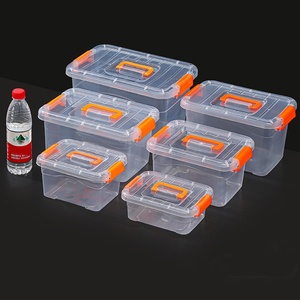 Ownswing rõ ràng lưu trữ bin với nắp di động lưu trữ <span class=keywords><strong>container</strong></span> với xử lý <span class=keywords><strong>Stackable</strong></span> nhựa tổ chức bin đối với nhà - Product Image 6