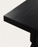 Table à manger rectangulaire en bois de manguier durable de style industriel pour 6 personnes