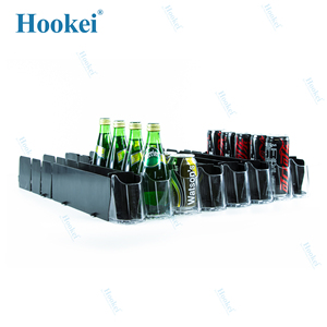 Estante de empuje de bebidas de supermercado Dispensador de empuje automático Producto de empuje de bebidas y beneficios con Visi-Fast - Product Image 3