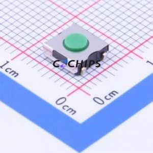 SKHUAKE010 Tactile Switch SMD,6.2x6.3mm Switch Single Pole Single Throw Round Button Vertical Mount 6.3mm - Product Image 1