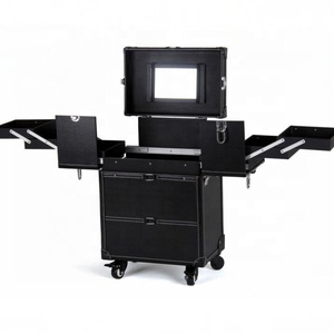 Vali Trang Điểm Chuyên Nghiệp, Vali Làm Đẹp Có Bánh Xe, Bằng Nhôm, Dung Tích Lớn, Có Thể Tháo Rời - Product Image 2