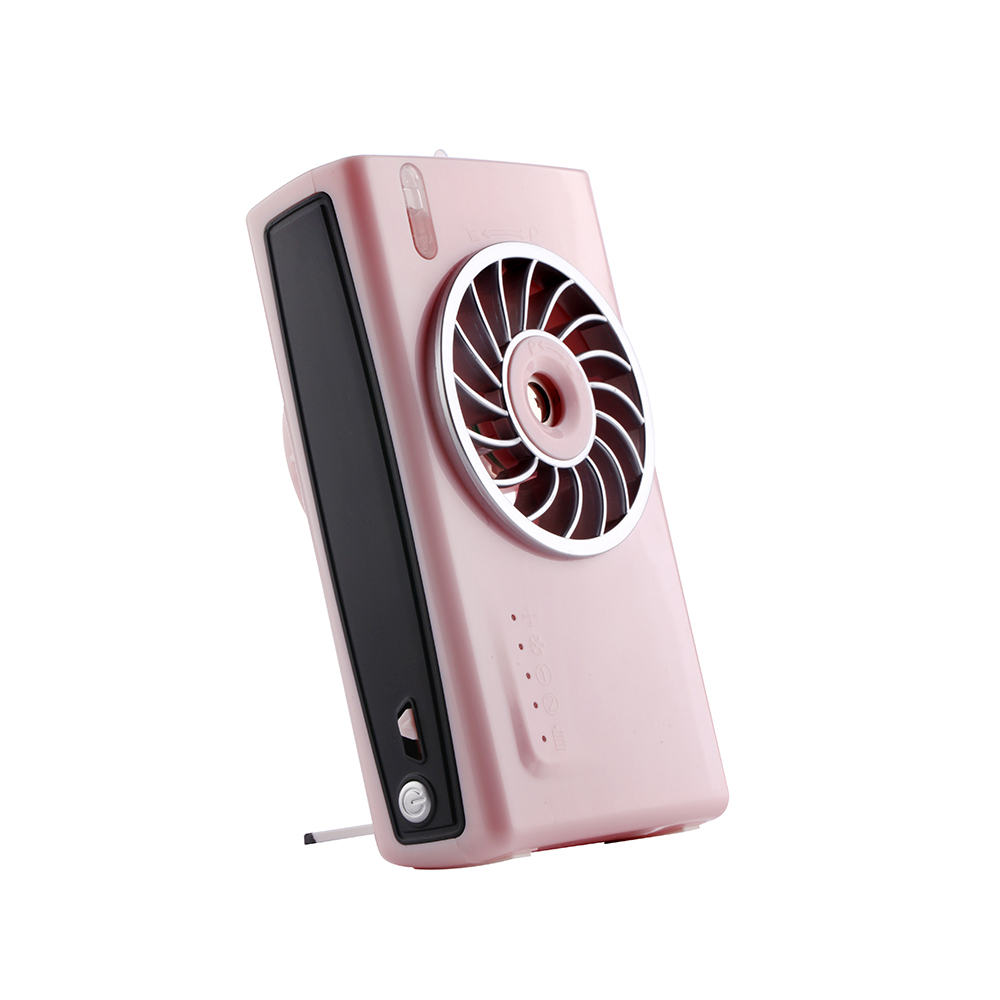 Banque mobile portative de puissance de jet d'eau de refroidissement ventilateur de brouillard comme cadeau doux pour fille
