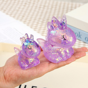 Hot Selling TPR Maltose Glitter Unicorn Pressure Release Promotional Gift Decompression Squeeze <b>Squishy</b> Toys for Kids Adults - Product Image 2