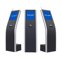 Kiosque de file d'attente pour banque/hôpital/gouvernement électronique de 17 pouces avec clavier/imprimante thermique/scanner de code QR machine à billets à numéro de jeton