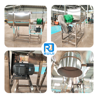 Mélangeur automatique de poudre en acier inoxydable SUS304, capacité 500L/1000L, mélangeur à ruban avec chauffage pour plastiques et aliments, 220V/380V