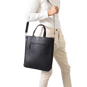 Modern Unisex Genuine Leather Tactical Sports <b>Backpack</b> Solid Navy Blue Zipper Closure Front Pocket Adjustable <b>Strap</b> Polyester - Product Image 4