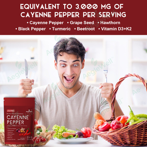Aeglewell פרטי תווית פלפל קאיין תוספת ג 'לים רכים בריאות אורגני תוספי מזון 240 פלפל קאיין קפסולות - Product Image 3