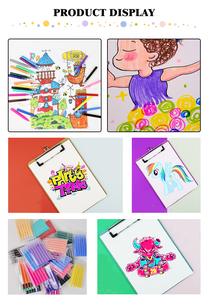 Ensemble de stylos pinceaux à eau pour enfants, 12 couleurs, <span class=keywords><strong>encre</strong></span> <span class=keywords><strong>effaçable</strong></span> non toxique, lavable, pointe de 2 mm, petite taille, pour papier - Product Image 6