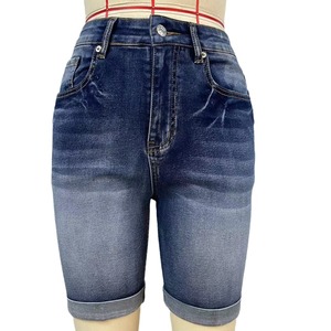 Hot Retro Haute Qualité Slim Shorts Jeans Femmes Bleu Dames Serré Denim Shorts. - Product Image 2