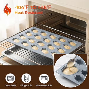 Factory 20 Cavity Jujube Shaped Silicone Mousse <b>Cake</b> <b>Mold</b> LFGB Platinum Food Grade Non Stick BPA Free Silicone Baking <b>Mold</b> - Product Image 2