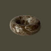 Stekocc D15x6cm pernak-pernik penyimpanan perhiasan batu Travertine kecil marmer alami mangkuk desainer cahaya ornamen mewah