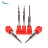 Para brocas de molino de extremo de carburo BFL, fresas de punta de bola cónica, herramientas de corte, control CNC, soporte personalizado ODM y OEM