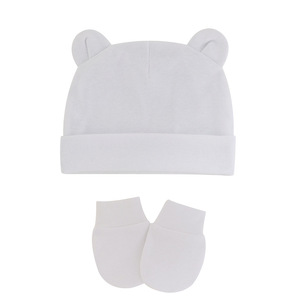 Ensemble de bonnets pour bébé en forme d'animaux avec mitaines Bonnet pour nouveau-né ourson multicolore Petit bonnet pour enfant de 0 à 1 an Garder au chaud à l'hôpital - Product Image 6