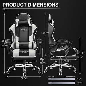 Canada Wholesale Cheapest Quality Anji Red Pvc Gamer Pc Stuhl Massage Logo Durable <strong>Adults</strong> Professional <strong>Gaming</strong> <strong>Chair</strong> with Foot - Product Image 6