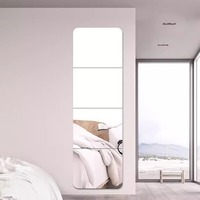 Approvisionnement d'usine Prix abordable Doux Incassable Auto-adhésif Même réfléchissant Avec Miroir Adhésif En Verre