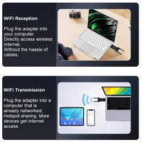 Adaptor Wifi USB 1800Mbps 2.4GHz&5.4GHz Dual-band Dongle WiFi Nirkabel USB3.0 Kartu Antarmuka Jaringan Nirkabel