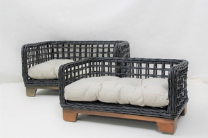 Acacia Leg <b>Dog</b> Pet <b>Bed</b> Eco-friendly Handwicker Rattan <b>Bed</b> for Pet From Vietnam High Quality - Product Image 1