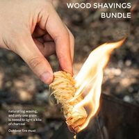 Allume-feu en laine de bois pour barbecue extérieur, résistant à la chaleur, anti-poussière, facile à nettoyer, pour camping et cheminée