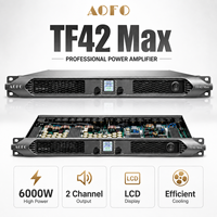 Amplificateur de puissance numérique professionnel 2 canaux 4200W 6000W pour DJ, 8 ohms, haute puissance, audio haute résolution en métal pour caissons de basses et enceintes