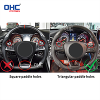Volant en fibre de carbone véritable avec LED pour Mercedes-Benz Cla 250 W205 W213 Gls Classe C 2016+ (sans chauffage ni vibration) - En stock aux États-Unis