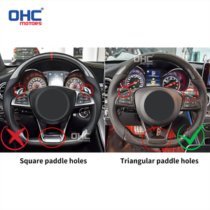 Volante LED de Fibra de Carbono Real en Stock en EE. UU. para <span class=keywords><strong>Mercedes</strong></span>-<span class=keywords><strong>Benz</strong></span> <span class=keywords><strong>Cla</strong></span> <span class=keywords><strong>250</strong></span> W205 W213 Gls Clase C 2016+ (Sin Calefacción ni Vibración) - Product Image 3