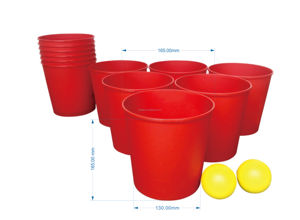 Three Folds Jumbo Yard Pong <strong>Cup</strong> <strong>Game</strong> Set Toy <strong>Balls</strong> for Outdoor Fun - Product Image 2