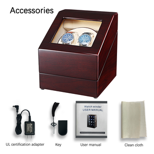 Caja de Reloj Cuadrada de Madera con Motor Silencioso, Logotipo Personalizado, Exhibición de Almacenamiento con Enrollador Automático para Relojes de Mujer y Hombre - Product Image 6