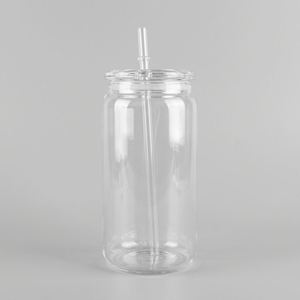 16Oz Clear <b>Plastic</b> USA Stocked Cups - BPA-Free Minimalist Travel Bottle With Screw-On <b>Straw</b> Lid for Adults - Product Image 1