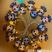 Luci LED a Forma di Zucca con Cappello da Strega per Decorazioni di Halloween, Luci Fatate 3D per Casa, Bar, Giardino e Feste di Halloween