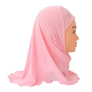 Penjualan Langsung dari Pabrik Syal Topi Lucu Gadis Kecil Bor Matahari Rami Kristal Berusia 2 Sampai 7 Tahun