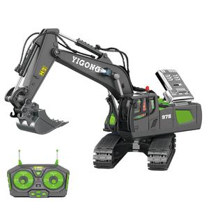 2,4G Control remoto Coche Juguetes 11Ch Metal RC Excavadoras para niños - Product Image 6