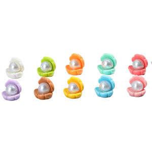 Colgantes de resina Lanshuo con forma de flor colorida, accesorios de joyería DIY para manualidades. - Product Image 5