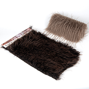 Alta calidad de lujo 100% poliéster lana larga tejida Piel de <span class=keywords><strong>mapache</strong></span> para ropa Cuello de piel, hermosos sombreros - Product Image 6