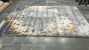 Felpa de seda de bambú moderna Vintage Retro marroquí de lujo 9x12 pulgadas alfombra trenzada Jacquard hecha a mano alfombra lavable de tejido plano - Product Image 6