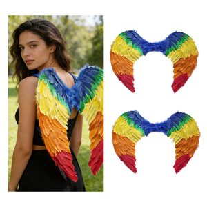 <span class=keywords><strong>Ali</strong></span> da Fata Bianche e Rosa per Donna e Ragazza, Costume <span class=keywords><strong>di</strong></span> Halloween, <span class=keywords><strong>Ali</strong></span> <span class=keywords><strong>di</strong></span> Angelo in Piume Naturali con Cinghie Elastiche - Vendita all'Ingrosso - Product Image 4