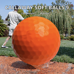 Pelotas de Golf de Espuma Suave <span class=keywords><strong>Callaway</strong></span> C10315 HX con Bolsa de Malla, 45.2g, 392 Hoyos, Paquete de 9 (Naranja) - Product Image 1