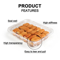 Contenitore per Alimenti in Plastica PET con Logo Personalizzato, Resistente alle Manomissioni, Usa e Getta, per Biscotti e Prodotti da Forno, Scatola DELI