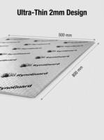 Tapis insonorisant léger 2 mm en caoutchouc butyle, plaque anti-vibration avec feuille de protection, isolation phonique pour voiture