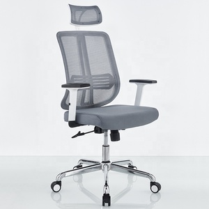 Ergonomisch Gestroomlijnd Met Nekkussen Wit Zwart Verwijderbare Bureaustoel - Product Image 2