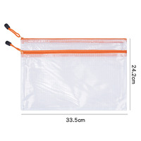 Sac à documents en PVC à double poche A4 avec logo personnalisé, format lettre, pochette zippée en maille, organisateur scolaire et domestique, classeur, emballage pour carnet