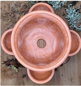Petit pot de fleurs en terre cuite pour la culture de fleurs et de pailles Jardinière en terre cuite faite à la main - Product Image 3