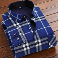 Chemise à carreaux à manches longues pour homme, col à revers, boutonnée, de haute qualité, infroissable, vente en gros