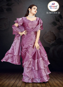 Wholesale Ethnic Ready-to-Wear Women's Stylish Sarees Woven <b>Designs</b> Sun Protection Quick Dry Polyester Silk Blend Bulk Supply - Product Image 4