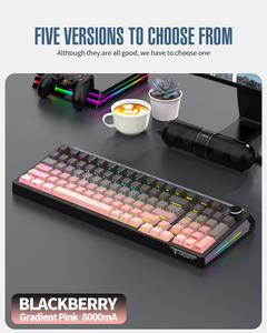 Customized wireless mechanical <b>keyboard</b> with hot-swappable side keycaps, HIF sound, three-mode <b>Keyboard</b> for office and gaming - Product Image 6