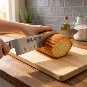 มีดเชฟ Seki Japan Wave Blade ขนาด 21 ซม. ด้ามจับพลาสติก ผิวซาติน ใบมีดเต็มด้าม ขอบหยัก - Product Image 3