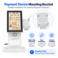 Kiosque de paiement de bureau 10,1 pouces Android 11 RK3566 2 Go 32 Go avec imprimante de reçus 80 mm et scanner QR pour restaurants, cafés et caisses enregistreuses en libre-service